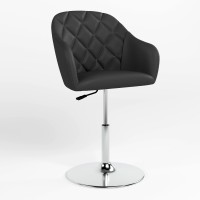 Обеденный стул поворотный Новый Стиль WESTER 1S CHROME ECO-30 (Черный) (NWS-122967)