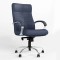 Крісло офісне поворотне Новий Стиль ORION STEEL LB CHROME (COMFORT) ECO-22 (Синій) (NWS-126631)