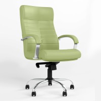 Кресло офисное поворотное Новый Стиль ORION STEEL LB CHROME (COMFORT) ECO-45 (фисташковой) (NWS-126641)