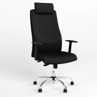Крісло офісне поворотне Новий СтильSOLO UP R HR STEEL WA ST CHR68 CN-009 (Чорний) (NWS-127021)