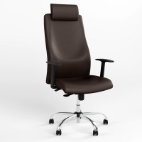Крісло офісне поворотне Новий СтильSOLO UP R HR STEEL WA ST CHR68 ECO-31 (Темно-коричневий) (NWS-127041)