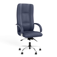 Крісло офісне поворотне Новий Стиль STAR STEEL CHROME ANYFIX CHR68 ECO-22 (Синій) (NWS-126761)
