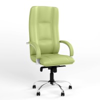 Кресло офисное поворотное Новый Стиль STAR STEEL CHROME (COMFORT) ECO-45 (фисташковый) (NWS-126791)