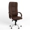 Крісло офісне поворотне Новий Стиль STAR STEEL CHROME (COMFORT) LE-K (Каштан) (NWS-126851)