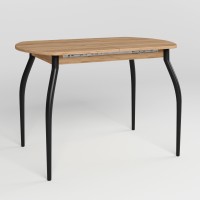 Обеденный стол Новый Стиль TALIO EXT LITE BLACK (18) 1100/1420х700 Дуб золотой (NWS-131830)