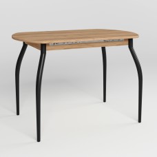 Обідній стіл Новий Стиль TALIO EXT LITE BLACK (18) 1100/1420х700 Дуб золотий (NWS-131830)