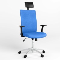 Кресло офисное поворотное Новый Стиль AIR R NET HR LUM CHROME SL AL70 ZT-05 (Светло-синий) (NWS-125163)