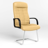 Конференційне крісло Новий Стиль BOSS KD CF CHROME ECO-01 (Бежевий) (NWS-125413)