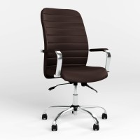 Кресло руководителя Новый Стиль BRUNO (COMFORT+ANYFIX) P ECO-31 (Темно-коричневый) (NWS-125323)