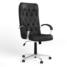 Кресло руководителя поворотное Новый Стиль CUBA STEEL CHROME TILT AL68 ECO-30 (Черный) (NWS-125483)