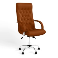 Крісло офісне поворотне Новий Стиль FIDEL STEEL CHROME TILT CHR68 P LE-I (Охра) (NWS-125943)