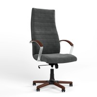 Кресло офисное поворотное Новый Стиль IRIS WOOD LB TILT EX4 SORO-95 (Темно-серый) (NWS-126365)