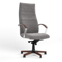 Крісло офісне поворотне Новий Стиль IRIS WOOD MPD EX4 SORO-93 (Сірий) (NWS-126355)