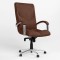 Крісло офісне поворотне Новий Стиль GERMES STEEL CHROME LB ECO-21 (Темно-коричневий) (NWS-126086)