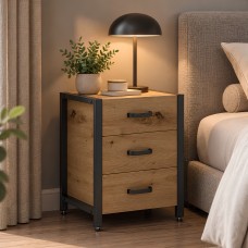 Тумба універсальна Ferrum-decor Вів'єн 3 50x41x40 чорний ДСП Дуб Артизан 16 мм (FRD-106870)
