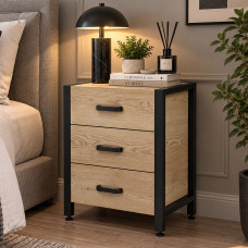 Тумба універсальна Ferrum-decor Вів'єн 3 50x41x40 чорний ДСП Дуб Кремона Торро 16 мм (FRD-107747)