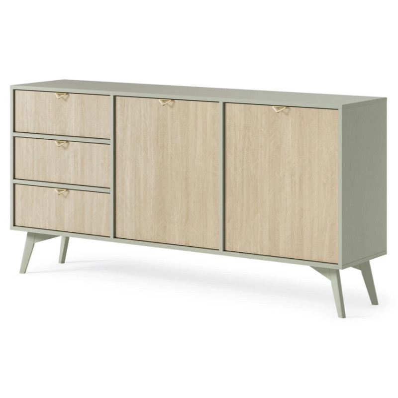 Комод Perfect Home Forest KSZ158 2-дверний з 3 шухлядами 158х80х38 см Евкаліпт/ялиця сканді (PFH-091476)