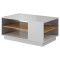 Журнальний стіл Perfect Home Cube 60х100х45.5 Білий/Дуб крафт золотий (PFH-091043)