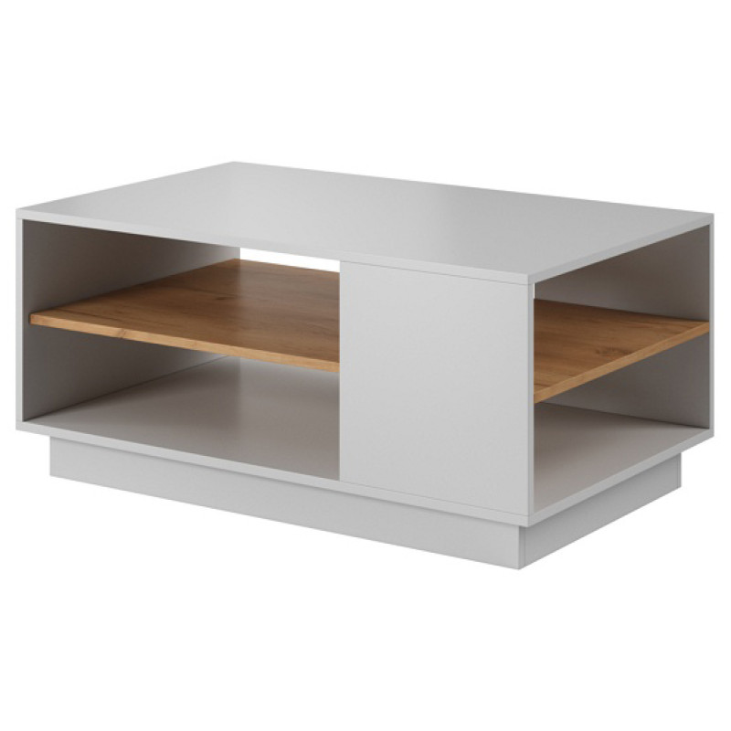 Журнальний стіл Perfect Home Cube 60х100х45.5 Білий/Дуб крафт золотий (PFH-091043)