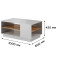 Журнальний стіл Perfect Home Cube 60х100х45.5 Білий/Дуб крафт золотий (PFH-091043)