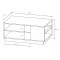 Журнальний стіл Perfect Home Cube 60х100х45.5 Білий/Дуб крафт золотий (PFH-091043)