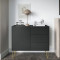 Комод з телескопічними напрямними Perfect Home Harmony KSZ97 97х83х37 Чорний/Чорний мармур роял (PFH-091182)