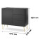 Комод з телескопічними напрямними Perfect Home Harmony KSZ97 97х83х37 Чорний/Чорний мармур роял (PFH-091182)