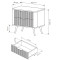 Тумба приліжкова з телескопічними напрямними Perfect Home Lante 2S 63,2x55,3x38 Бежевий (золоті ніжки) (PFH-091123)