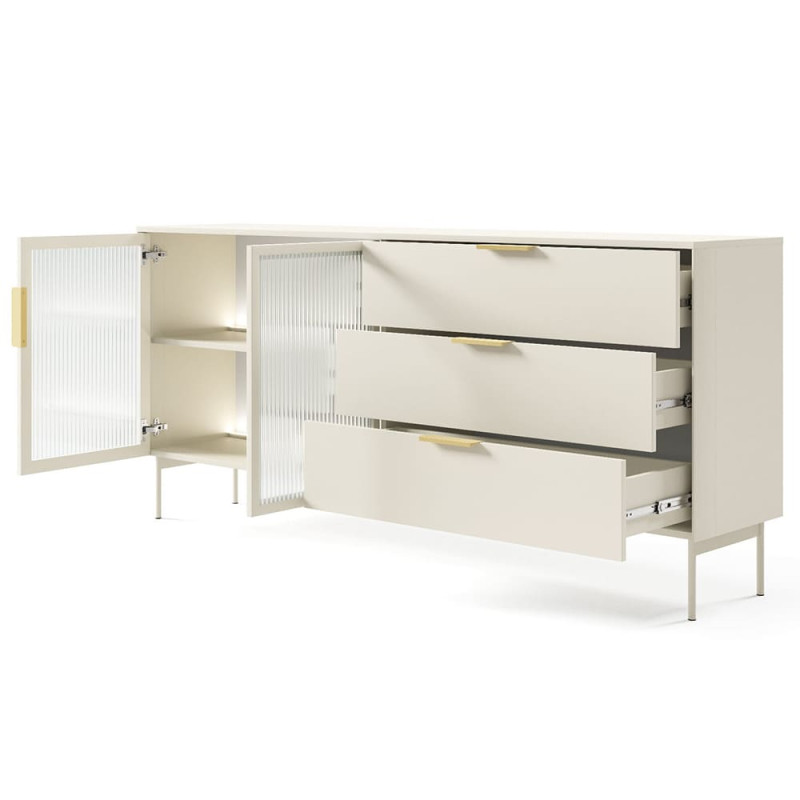 Комод з телескопічними напрямними Perfect Home Lumi 2D3S/181 181,3x61,6x39,3 Кашемір (PFH-091387)