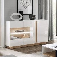 Комод Perfect Home Marco 3D2W/138 138,2x90,5x40 Білий/Білий глянець/ Дуб грандсон (PFH-091034)