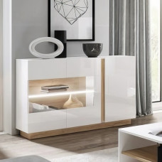 Комод Perfect Home Marco 3D2W/138 138,2x90,5x40 Білий/Білий глянець/ Дуб грандсон (PFH-091034)