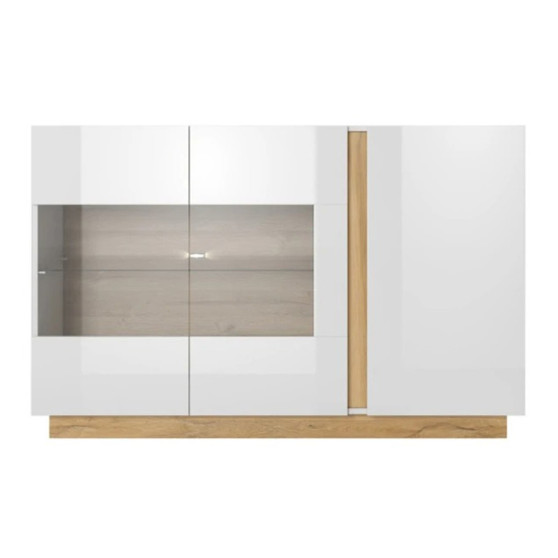 Комод Perfect Home Marco 3D2W/138 138,2x90,5x40 Білий/Білий глянець/ Дуб грандсон (PFH-091034)