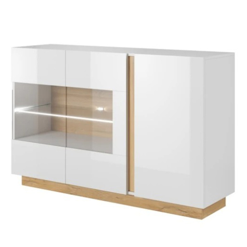 Комод Perfect Home Marco 3D2W/138 138,2x90,5x40 Білий/Білий глянець/ Дуб грандсон (PFH-091034)