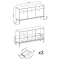 Комод Perfect Home Mono MKSZ154 3D3S 153,4x83,2x39 Беж пісочний (золоті ніжки) (PFH-091207)