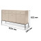 Комод Perfect Home Mono MKSZ154 3D3S 153,4x83,2x39 Беж пісочний (золоті ніжки) (PFH-091207)