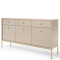 Комод Perfect Home Mono MKSZ154 3D3S 153,4x83,2x39 Беж пісочний (золоті ніжки) (PFH-091207)