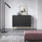 Комод з телескопічними напрямними Perfect Home Nova KSZ104 2D2S 104x63x39 Чорний (золоті ніжки) (PFH-091231)