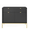 Комод з телескопічними напрямними Perfect Home Nova KSZ104 2D2S 104x63x39 Чорний (золоті ніжки) (PFH-091231)
