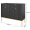 Комод з телескопічними напрямними Perfect Home Nova KSZ104 2D2S 104x63x39 Чорний (золоті ніжки) (PFH-091231)