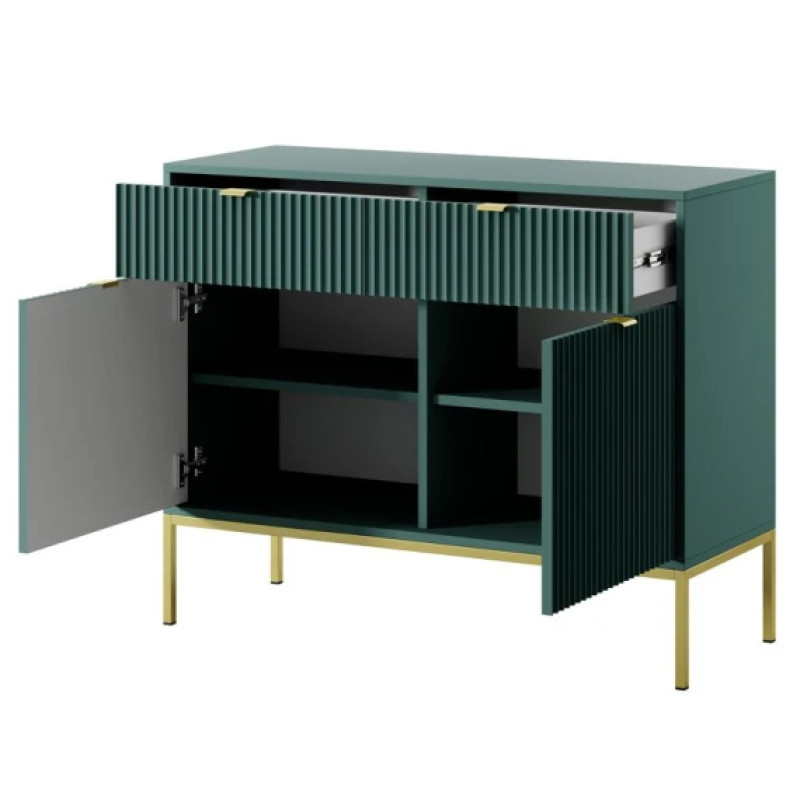 Комод Perfect Home Nova 2-дверний з 2 шухлядами і золотими ніжками KSZ104 104х83х39 см Лабрадор (PFH-091497)