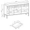 Комод з телескопічними напрямними Perfect Home Nova KSZ154 3D3S 154x63x39 Білий (золоті ніжки) (PFH-091241)