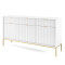 Комод з телескопічними напрямними Perfect Home Nova KSZ154 3D3S 154x63x39 Білий (золоті ніжки) (PFH-091241)