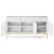 Комод з телескопічними напрямними Perfect Home Nova KSZ154 3D3S 154x63x39 Білий (золоті ніжки) (PFH-091241)