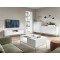 Комод з телескопічними напрямними Perfect Home Nova KSZ154 3D3S 154x63x39 Білий (золоті ніжки) (PFH-091241)