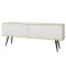 Тумба під телевізор Perfect Home Oro RTV135 MDF 2D 135х53х32 Білий (чорні ніжки) (PFH-091333)