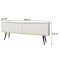 Тумба під телевізор Perfect Home Oro RTV135 MDF 2D 135х53х32 Білий (чорні ніжки) (PFH-091333)