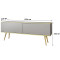 Тумба під телевізор Perfect Home Oro RTV135 2D 135х53х32 Сірий (золоті ніжки) (PFH-091315)
