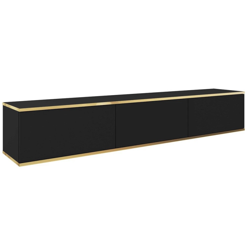Тумба під телевізор навісна Perfect Home Oro RTV175 3D 175х30х32 Чорний (PFH-091362)