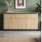 Комод з телескопічними напрямними Perfect Home Torro 3D3S/163 163,2x82,9x38,1 Дуб кремона/Чорний (PFH-091415)