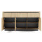 Комод з телескопічними напрямними Perfect Home Torro 3D3S/163 163,2x82,9x38,1 Дуб кремона/Чорний (PFH-091415)